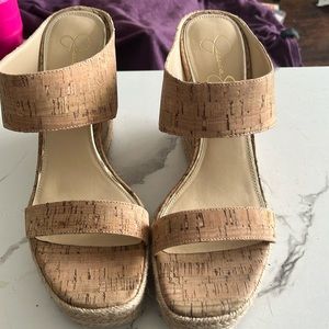 Jessica Simpson cork wedges